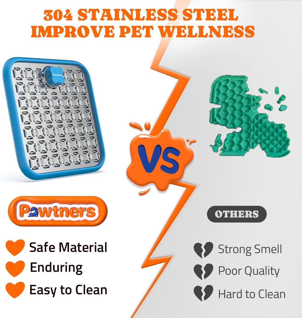 Stainless Steel Large Lick Mat for Dogs - blue / 1pack - image 2