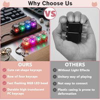 TYRIXKI 2 keyboard fidget toys, black and white heart shape clicker keychains - view 28