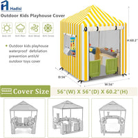 Hadisi black 600D waterproof outdoor kids playhouse cover with zippered front door - view 11