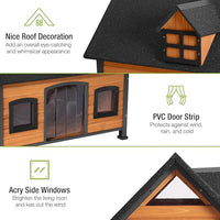 GUTINNEEN Dog House Outdoor with Strong Metal Frame Dog Kennel for Small Medium Large Dogs Puppy Cage for Winter Weatherproof