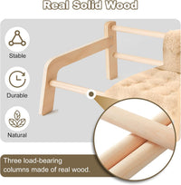 Elevated Cat Couch Bed for Indoor Cats - Brown - image 4