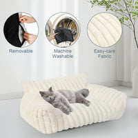 Cute Dog Couch for Medium Large Dogs, Dog Cat Couch Sofa - Medium(30x20x10") / White - image 4