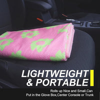 Back Seat Cover for Car Trucks Van SUV,Waterproof Rear Bench Towel Seat Covers for Dogs and Kids,Automotive Backseat Protector (Flower and Pink)