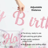 Halloween Birthday Banner - Pink / Butterfly - image 3