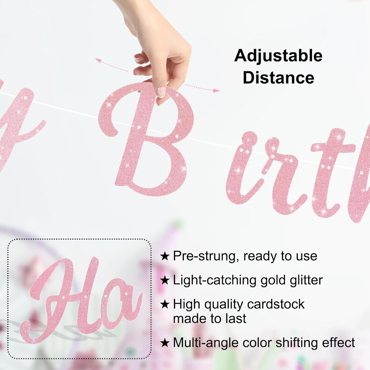 Halloween Birthday Banner - Pink / Butterfly - image 3