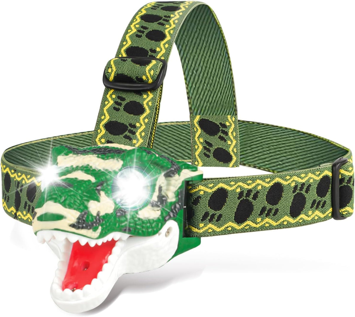 DX DA XIN Dinosaur Headlamp T-Rex LED Headlamps for Kids Flashlights - Camo Green