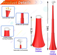 Collapsible Stadium Horn 24 Inch Vuvuzela Trumpet Blow Horns - Red - image 3