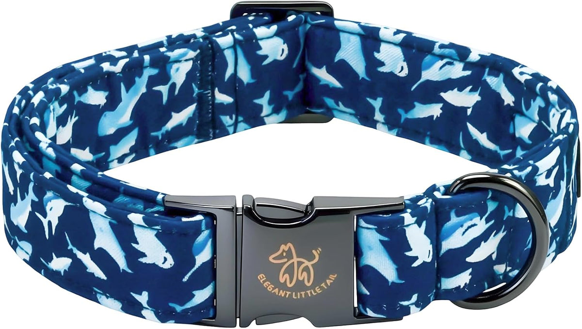 Elegant little tail Fall Dog Collar - Shark / Large (Pack of 1)