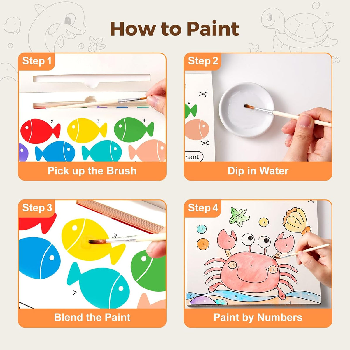 Jar Melo Paint with Water Books for Toddlers, Animals – Fun for Kids & Family - Ocean Animals - image 4
