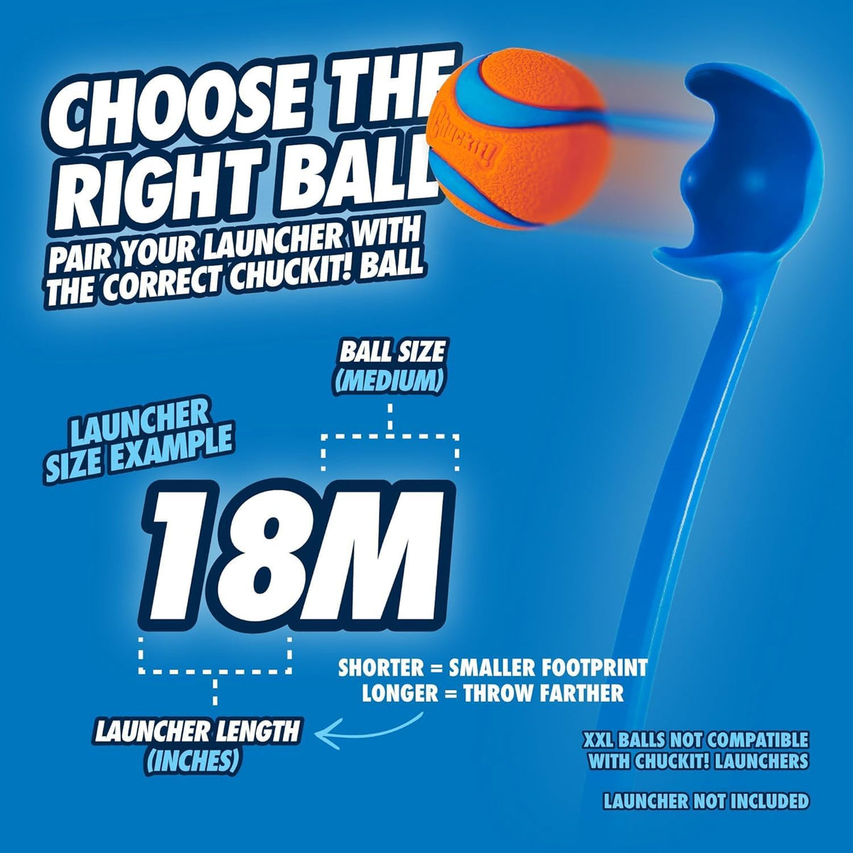 Chuckit! EcoFetch Dog Ball Launcher 18" with Medium 2.5" Ball - EcoFetch - image 2