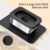 10L No Spill Dog Water Bowl Stainless Steel for Messy Drinkers – Essentials for Dogs - Black - image 4