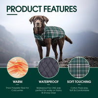 Kuoser Waterproof Dog Coat - Green / Small (Pack of 1) - image 2