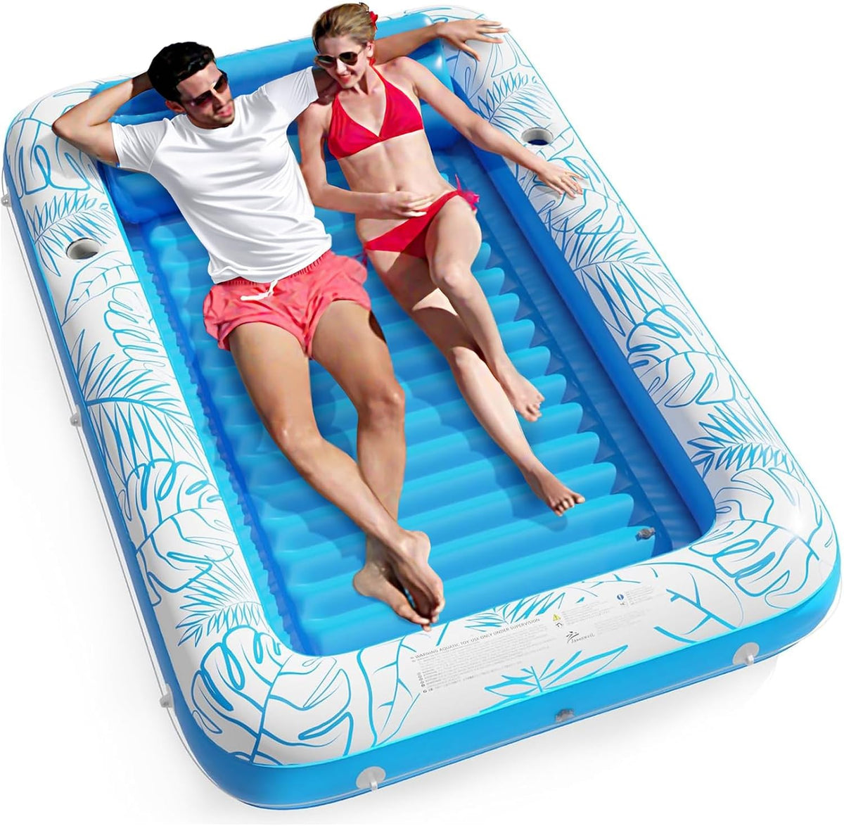 Inflatable Tanning Pool Lounger Float - Blue / XX-Large