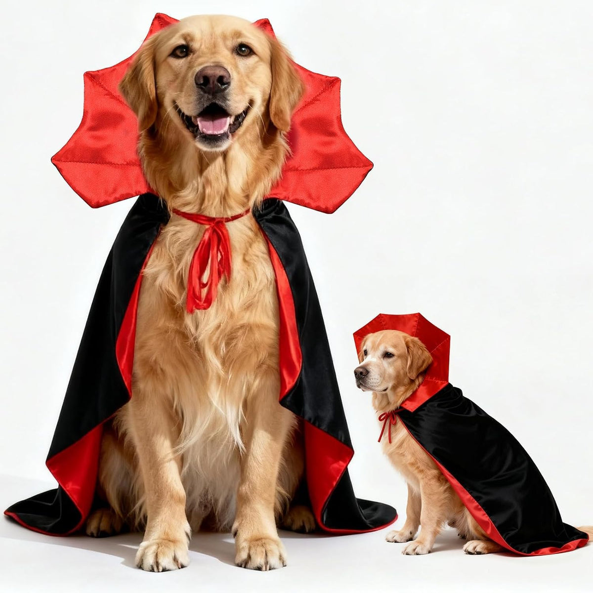 OLANRUN Dog Costumes, Dog Halloween Costumes Vampire Cloak - Large