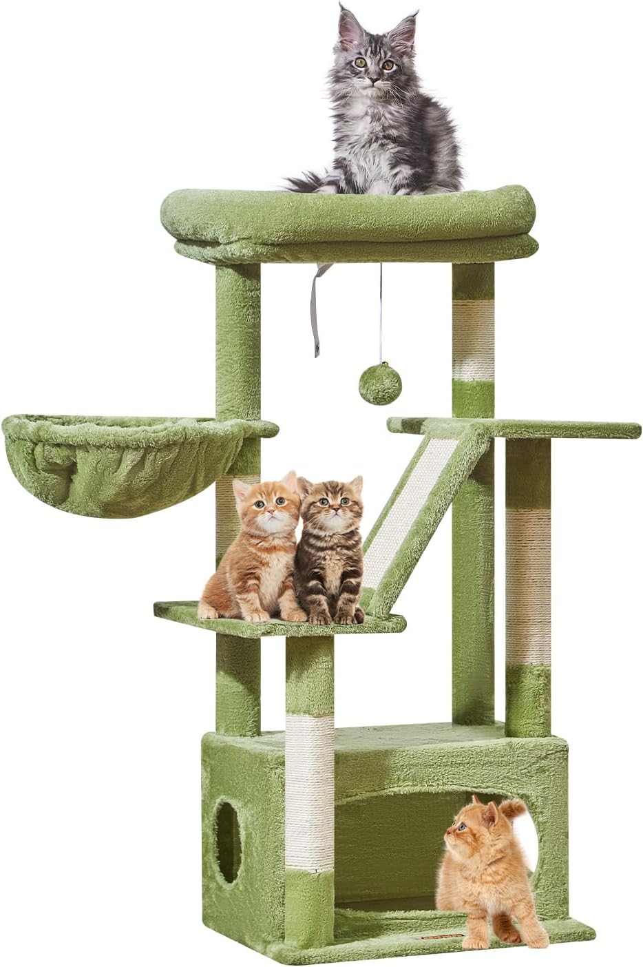Taoqimiao Cat Tree, Suitable for Kittens - Green / 38.5 Inches