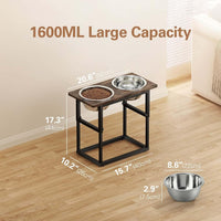 Elevated Dog Bowls for X-Large and Large Breed - Brown - image 4