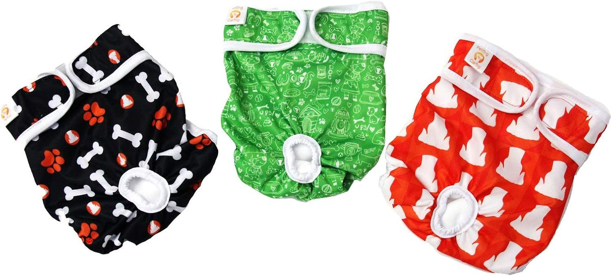 PETTING IS CARING Dog Diapers Washable & Reusable Female and Male Dog - M / New - image 3