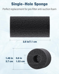 Pawfly 12 Pack Pre-Filter Sponge - 0.6″ | 1.5″D × 2.8″L - image 2