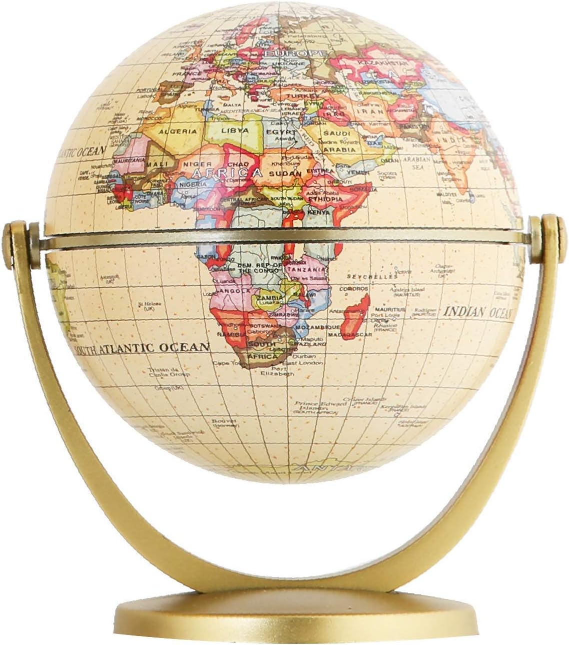 Annova Mini Antique Globe 4-inch / 10 cm - Brown Mini