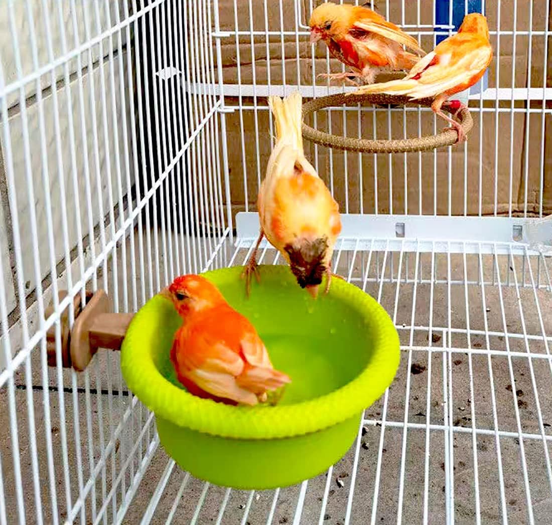 Bird Bath for Cage-4.7" Multi-Function Universal Style Small Tub Bowl