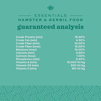 Oxbow Essentials Hamster Food and Gerbil Food, Vitamin & Mineral Rich Daily Diet for Hamsters & Gerbils, Veterinarian Formulated, Small Animal Pet Products, Made in USA, 15 lb Bulk Bag