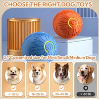 2025 New Interactive Dog Toys Dog Balls,Durable Motion Activated Automatic Rolling Ball Toys for/Small/Medium Dogs（Blue