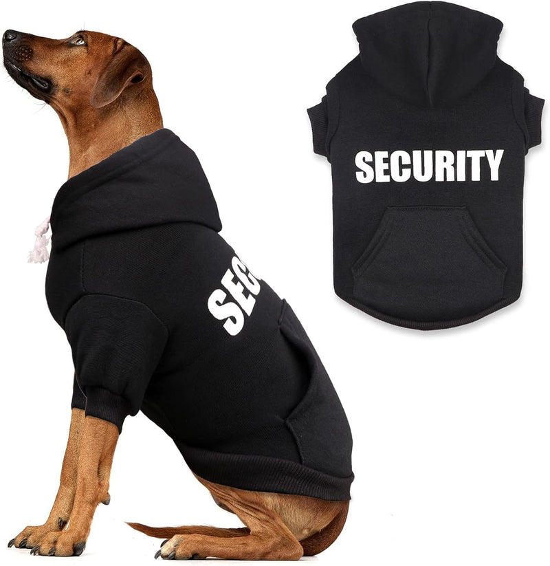 Security Dog Sweater Soft Brushed Fleece Clothes Hoodie Sweatshirt - XX-Large