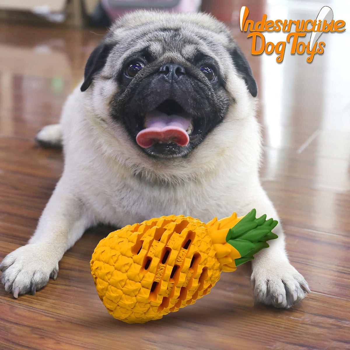 Indestructible Pineapple Dog Toy - 7.1 In - image 3
