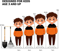 7PCS Kids Gardening Tools, Long Shovel, Rake for Leaves, Spade - 1pcs rake & 1pcs shovel - image 2