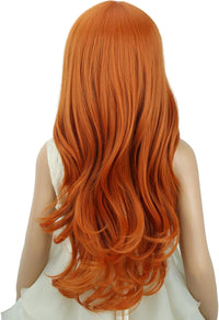 Edivd kids ginger wig with long orange wavy curls - view 40