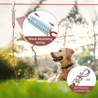 Dog Runner for Yard, Outdoor Dog Run - Red / 120FT+10FT - image 3
