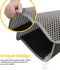 Conlun Cat Litter Trapping Mat for Small Spaces - Gray / Large (27" x 19") - image 2