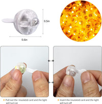 50pcs White LED Balloon Lights - 100PCS / Orange - image 3