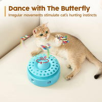 Potaroma Cat Toys 3in1 Automatic Interactive Kitten Toy - Blue - image 3