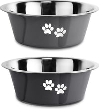 Stainless Steel Dog Bowls - Grey / 6.6 Cups/53 OZ