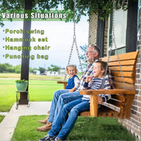 2 Pack Hanging Swing Chain with 4 Carabiners 25in, Swing Chairs - Silver / 44in×2pcs - image 4