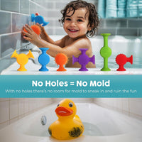 BUNMO Bath Toys Suction, Connect, Build, Create - Sensory Textured - 24 Pk - image 3