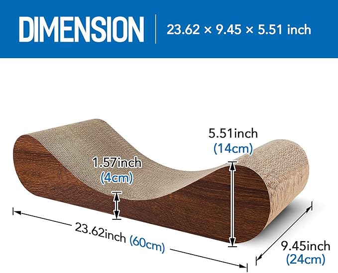Cat Scratcher Cardboard Lounge Bed, Cat Scratching Pad, Pet Lounger