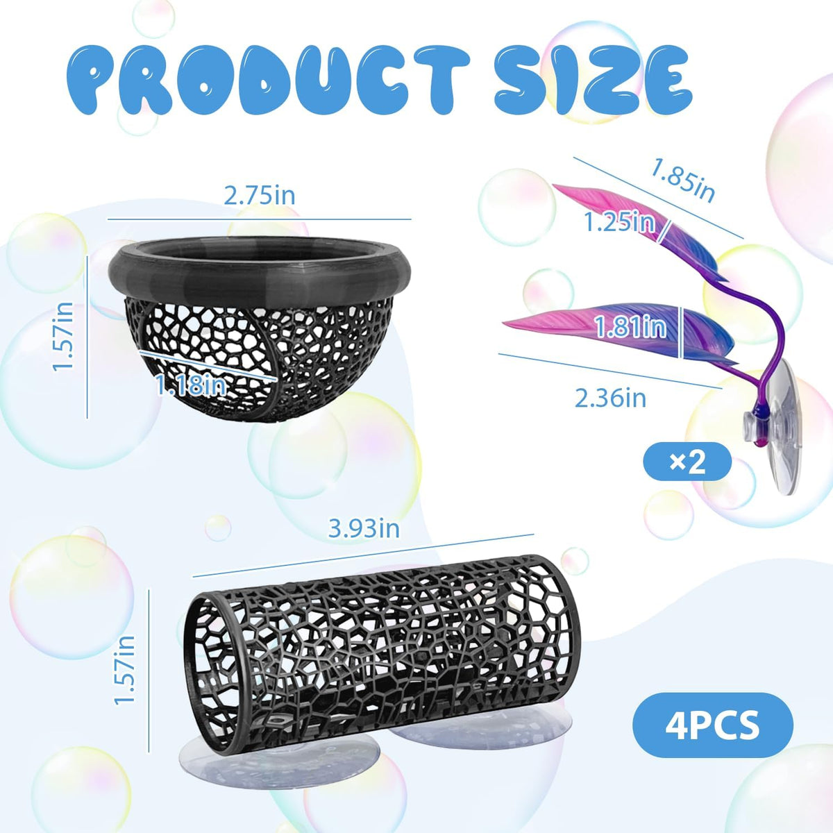 Betta Fish Hammock Set, Suction Tunnel, Aquarium Decor - image 2