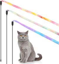 Sumind 3 Pieces Jungle Cat Wand Toys - Rainbow Color