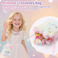 FIIOEOY unicorn gift box with glow in the dark blanket, light-up star pillow and plush crossbody bag - view 4