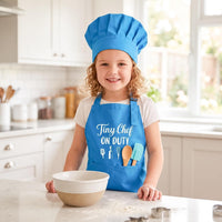 R HORSE Kid Apron and Chef Hat Set - Tiny Chef on Duty - image 2