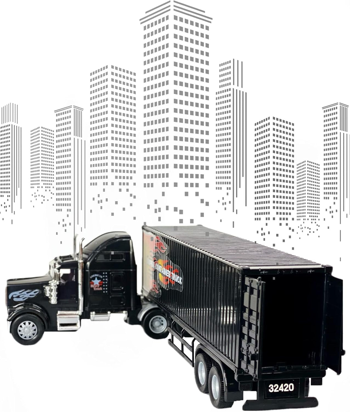 Big Daddy Heavy Duty Tractor Trailer Cargo Transporter with Cargo Hold – Fun for Kids & Family