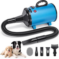 Dog Hair Dryer, Pet Hair Blower Dryer High Velocity - Blue