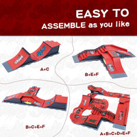 Gr8ware 6-in-1 fingerboard skate park with half pipe ramp and mini finger skateboards - view 7