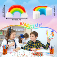 JUNEBRUSHS 150Pcs Fall Mini Erasers - Rainbow Style - image 3