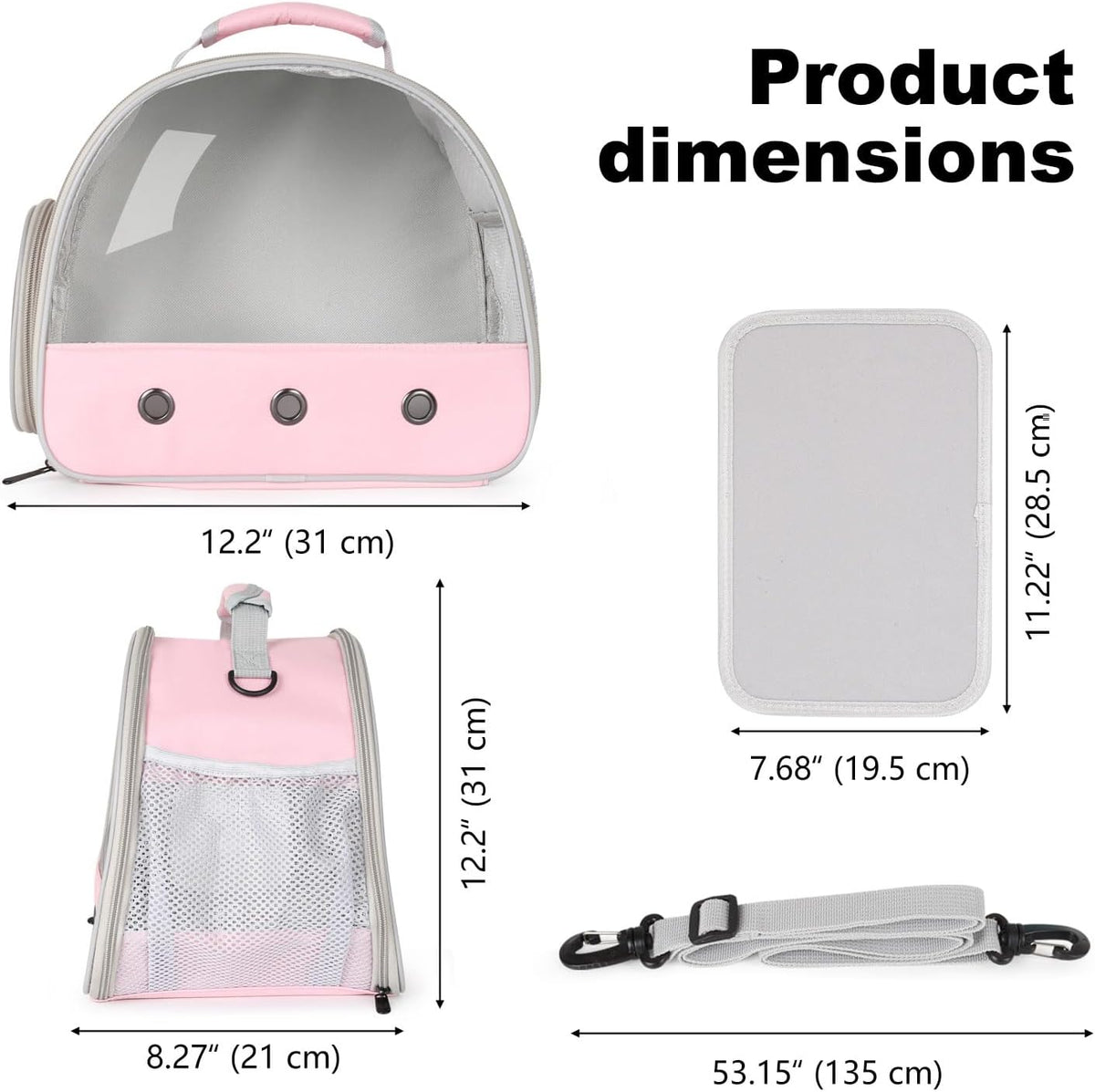 Bearded Dragon Travel Carrier, Lizards Carrier - Pink / Carrier - image 2