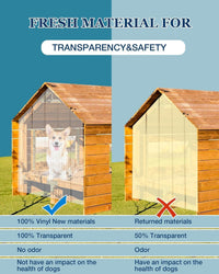 Dog Door Replacement Flap 8'' x 8' Clear PVC Doggie Flaps - 8" x 10.8' - image 2