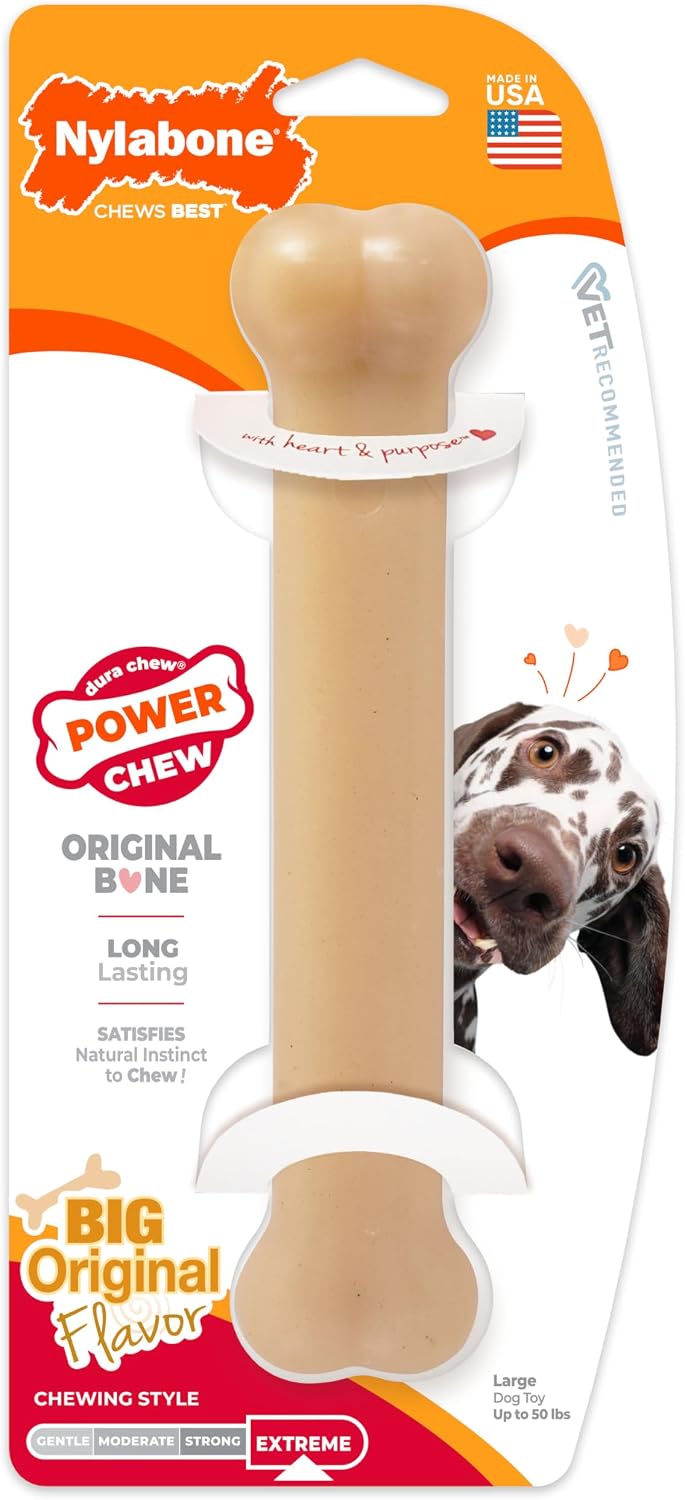 Nylabone Power Chew Original Bone Dog Chew Toys - Original / Large