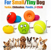 Latex Squeaky Dog Toys for Small Dogs, Mini Breed - Burger Shape Assorted Color / Small - image 2